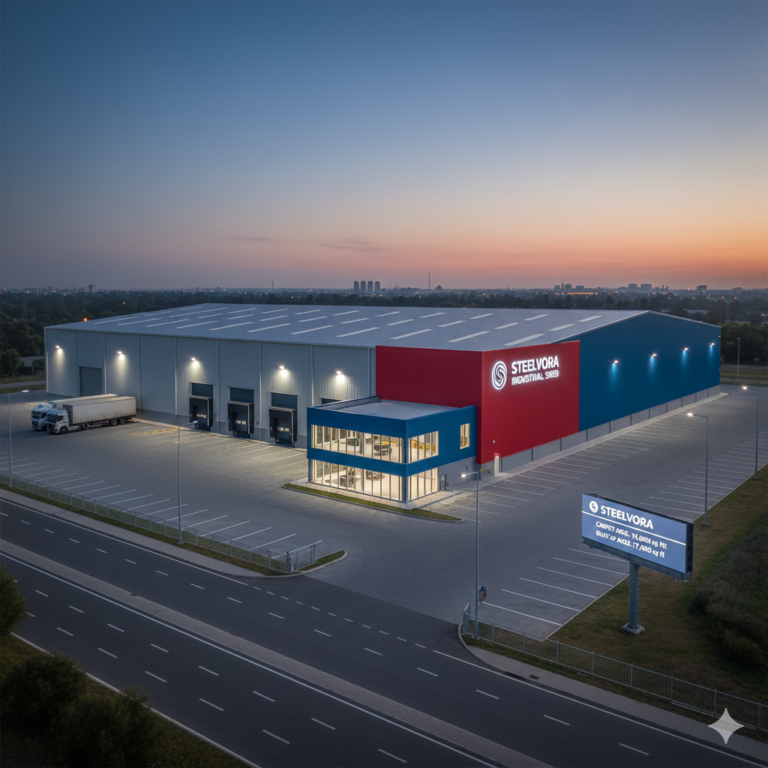 Steelvora Industrial Shed – High-Capacity Shed for Lease